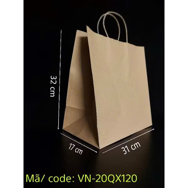 TÚI GIẤY KRAFT ĐÁY VUÔNG QUAI XÁCH TIỆN LỢI